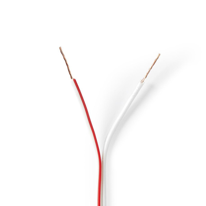 Nedis Speaker Cable | 2 x 0.35 mm² | CCA | 100.0 m | Rund | PVC | Hvit | Pakk Inn i gruppen Elektronikk / Lyd & Bilde / Høyttalere & tilbehør / Tilbehør hos TP E-commerce Nordic AB (C07669)