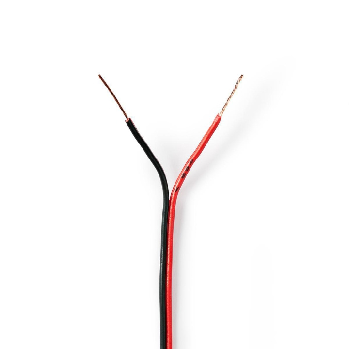 Nedis Speaker Cable | 2 x 0.35 mm² | CCA | 100.0 m | Rund | PVC | Rød / Sort | Pakk Inn i gruppen Elektronikk / Lyd & Bilde / Høyttalere & tilbehør / Tilbehør hos TP E-commerce Nordic AB (C07670)