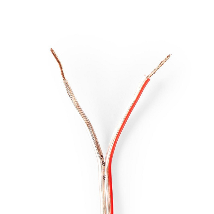 Nedis Speaker Cable | 2 x 0.75 mm² | CCA | 15.0 m | Rund | PVC | Gjennomsiktig | Pakk Inn i gruppen Elektronikk / Lyd & Bilde / Høyttalere & tilbehør / Tilbehør hos TP E-commerce Nordic AB (C07675)