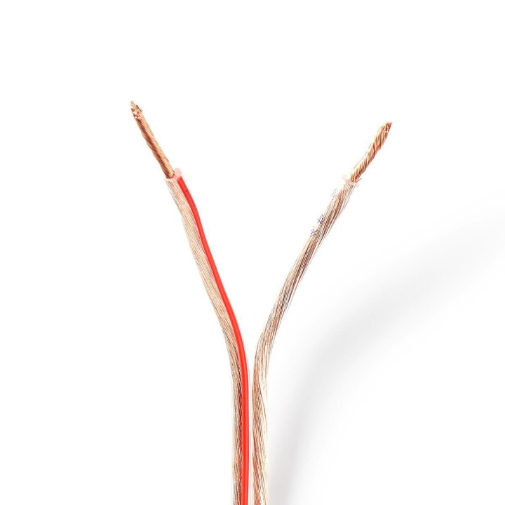 Nedis Speaker Cable | 2 x 1.50 mm² | CCA | 25.0 m | Rund | PVC | Gjennomsiktig | Pakk Inn i gruppen Elektronikk / Lyd & Bilde / Høyttalere & tilbehør / Tilbehør hos TP E-commerce Nordic AB (C07682)