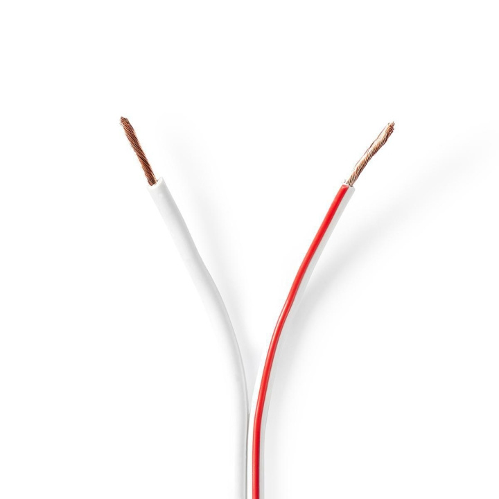 Nedis Speaker Cable | 2x 1.50 mm² | CCA | 100.0 m | Rund | PVC | Hvit | Pakk Inn i gruppen Elektronikk / Lyd & Bilde / Høyttalere & tilbehør / Tilbehør hos TP E-commerce Nordic AB (C07686)