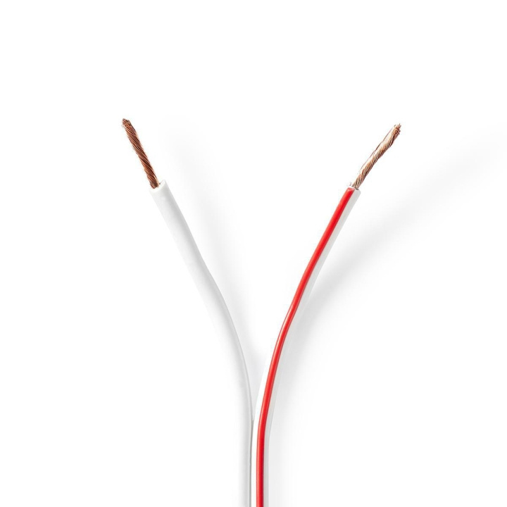 Nedis Speaker Cable | 2 x 1.50 mm² | CCA | 100.0 m | Rund | PVC | Hvit | Pakk Inn i gruppen Elektronikk / Lyd & Bilde / Høyttalere & tilbehør / Tilbehør hos TP E-commerce Nordic AB (C07686)