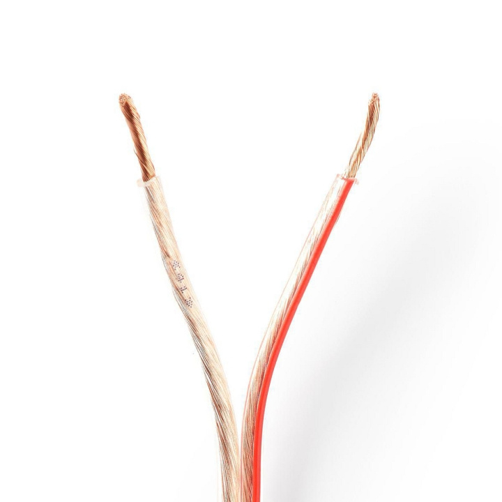 Nedis Speaker Cable | 2 x 2.50 mm² | CCA | 100.0 m | Rund | PVC | Gjennomsiktig | Pakk Inn i gruppen Elektronikk / Lyd & Bilde / Høyttalere & tilbehør / Tilbehør hos TP E-commerce Nordic AB (C07691)
