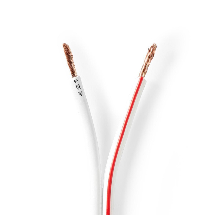 Nedis Speaker Cable | 2x 2.50 mm² | CCA | 100.0 m | Rund | PVC | Hvit | Pakk Inn i gruppen Elektronikk / Lyd & Bilde / Høyttalere & tilbehør / Tilbehør hos TP E-commerce Nordic AB (C07694)