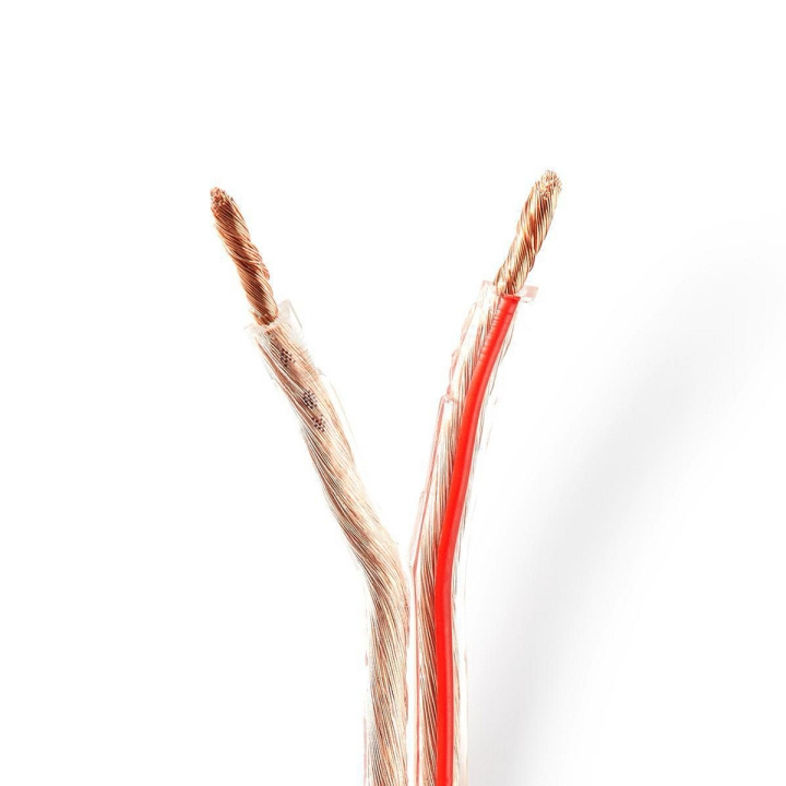 Nedis Speaker Cable | 2 x 4.00 mm² | CCA | 15.0 m | Rund | PVC | Gjennomsiktig | Pakk Inn i gruppen Elektronikk / Lyd & Bilde / Høyttalere & tilbehør / Tilbehør hos TP E-commerce Nordic AB (C07697)