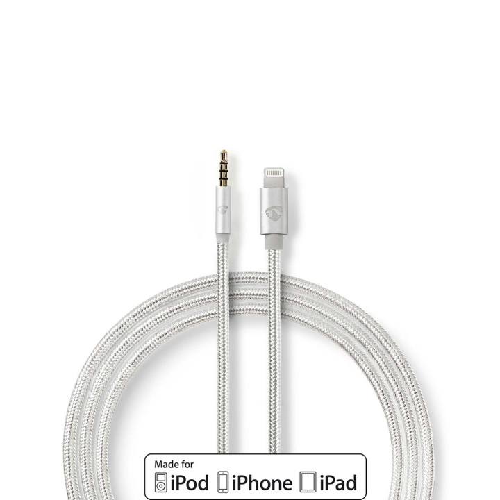 Nedis Lightning Adapter | Apple Lightning 8-Pinners | 3.5 mm Han | Gull belagt | 1.00 m | Rund | Nylon i gruppen SMARTTELEFON & NETTBRETT / Ladere og Kabler / Adaptere hos TP E-commerce Nordic AB (C07707)