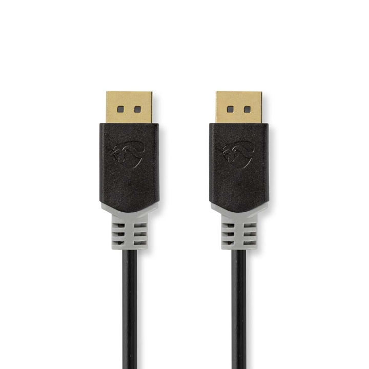 Nedis Displayport-kabel | DisplayPort Han | DisplayPort Han | 8K@60Hz | Gull belagt | 2.00 m | Rund | PVC | Antrasitt | Boks i gruppen Datautstyr / Kabler og adaptere / DisplayPort / Kabler hos TP E-commerce Nordic AB (C07709)