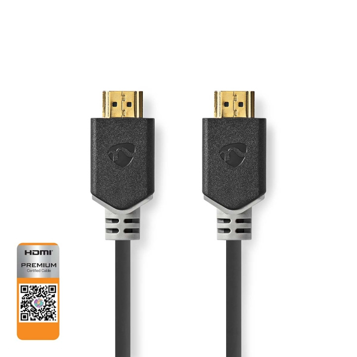 Nedis Premium High Speed ​​HDMI ™ kabel med Ethernet | HDMI ™ -kontakt | HDMI ™ -kontakt | 4K@60Hz | 18 Gbps | 2.00 m | Rund | PVC | Antrasitt | Boks i gruppen Elektronikk / Kabler og adaptere / HDMI / Kabler hos TP E-commerce Nordic AB (C07716)