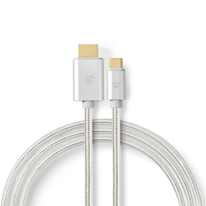 Nedis USB-C™ Adapter | USB 3.2 Gen 1 | USB-C™ Hann | HDMI ™ -kontakt | 4K@60Hz | 18 Gbps | 2.00 m | Rund | Gull belagt | Flettet / Nylon | Aluminium | Deksel Vindusboks i gruppen Elektronikk / Kabler og adaptere / HDMI / Adaptere hos TP E-commerce Nordic AB (C07746)