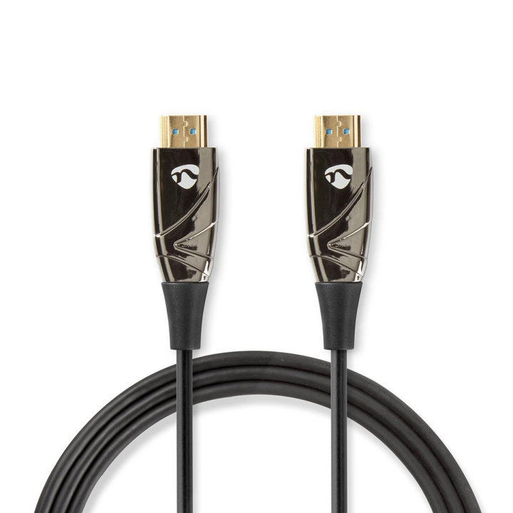 Nedis Aktiv Optical High Speed ​​HDMI-kabel med Ethernet | HDMI ™ -kontakt | HDMI ™ -kontakt | 4K@60Hz | 18 Gbps | 10.0 m | Rund | PVC | Sort | Gaveeske i gruppen Elektronikk / Kabler og adaptere / HDMI / Kabler hos TP E-commerce Nordic AB (C07772)