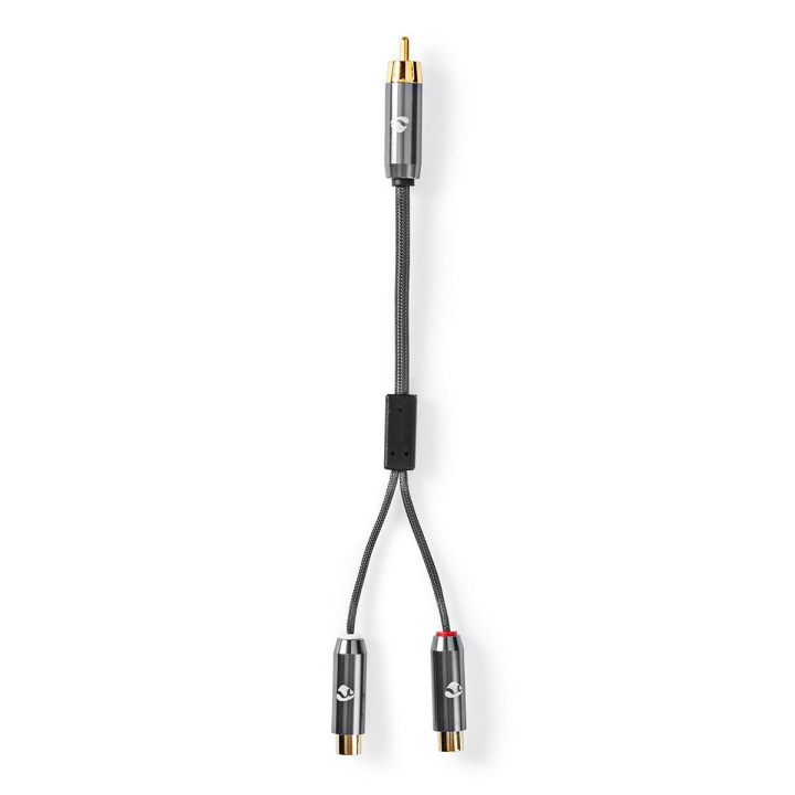 Nedis subwoofer Cable | RCA Han | 2x RCA Hun | Gull belagt | 0.20 m | Rund | 4.5 mm | Gun Metal Grå | Deksel Vindusboks i gruppen Elektronikk / Lyd & Bilde / Høyttalere & tilbehør / Tilbehør hos TP E-commerce Nordic AB (C07792)