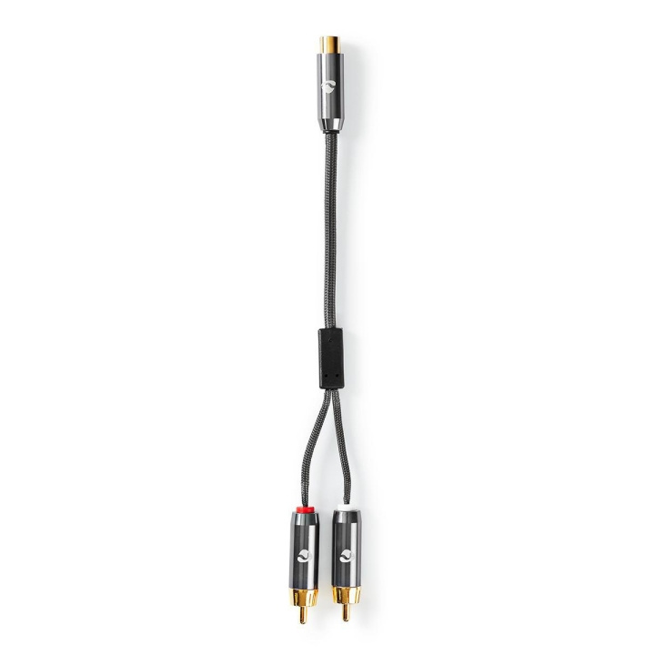 subwoofer Cable | 2x RCA Han | RCA Hunn | Gull belagt | 0.20 m | Rund | 4.5 mm | Antrasitt / Gun Metal Grå | Deksel Vindusboks i gruppen Elektronikk / Kabler og adaptere / Høyttalerkabler hos TP E-commerce Nordic AB (C07793)