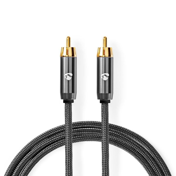 Nedis subwoofer Cable | RCA Han | RCA Han | Gull belagt | 3.00 m | Rund | 4.5 mm | Antrasitt / Gun Metal Grå | Cover boks i gruppen Elektronikk / Lyd & Bilde / Høyttalere & tilbehør / Tilbehør hos TP E-commerce Nordic AB (C07794)