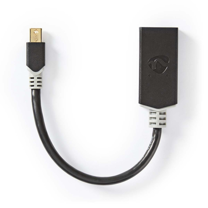 Nedis Mini Displayport-kabel | DisplayPort 1.4 | Mini DisplayPort Han | HDMI™ Output | 48 Gbps | Gull belagt | 0.20 m | Rund | PVC | Antrasitt | Vindus boks i gruppen Datautstyr / Kabler og adaptere / DisplayPort / Kabler hos TP E-commerce Nordic AB (C07848)