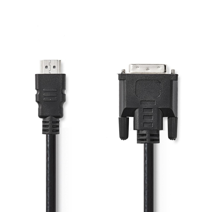 HDMI™ Cable | HDMI ™ -kontakt | DVI-D 24+1-Pin Han | 1080p | Nikkel belagt | 2.00 m | Rett | PVC | Sort | Stikkord i gruppen Elektronikk / Kabler og adaptere / HDMI / Kabler hos TP E-commerce Nordic AB (C07859)