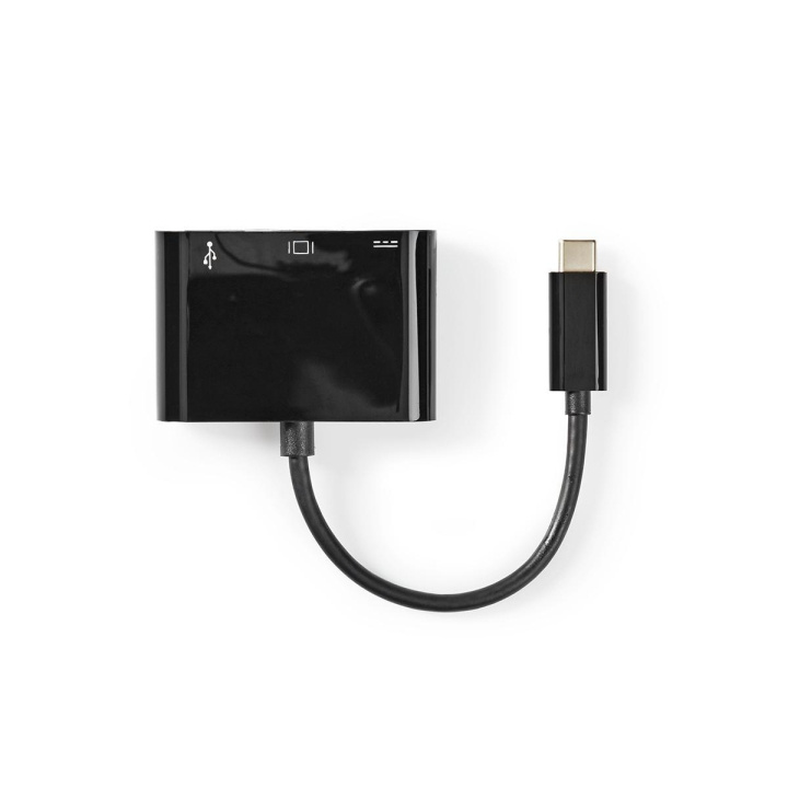Nedis USB Multi-Port Adapter | USB 3.1 | USB-C™ Hann | HDMI™ Output / USB-A Hun / USB-C™ Hunn | 5 Gbps | 0.20 m | Rund | Nikkel belagt | PVC | Sort | Stikkord i gruppen Elektronikk / Kabler og adaptere / HDMI / Adaptere hos TP E-commerce Nordic AB (C07873)