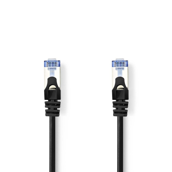 Cat 6a kabel | S/FTP | RJ45 Han | RJ45 Han | 0.50 m | Snagless | Rund | LSZH | Sort | Plastpose i gruppen Datautstyr / Kabler og adaptere / Nettverk / Cat6 hos TP E-commerce Nordic AB (C07899)