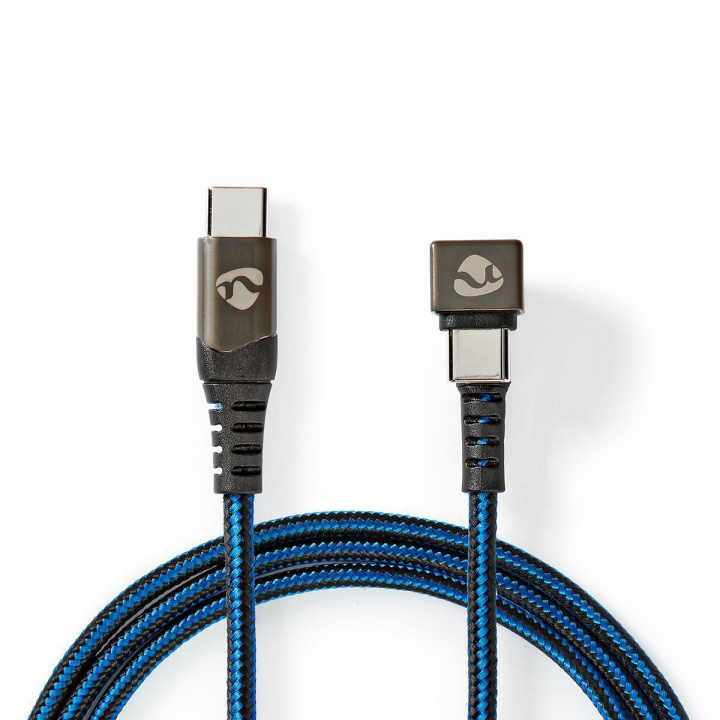 Nedis USB-kabel | USB 2.0 | USB-C™ Hann | USB-C™ Hann | 480 Mbps | Gull belagt | 1.00 m | Rund | Flettet / Nylon | Blå / Sort | Deksel Vindusboks i gruppen SMARTTELEFON & NETTBRETT / Ladere og Kabler / Kabler / Kabler type C hos TP E-commerce Nordic AB (C07947)