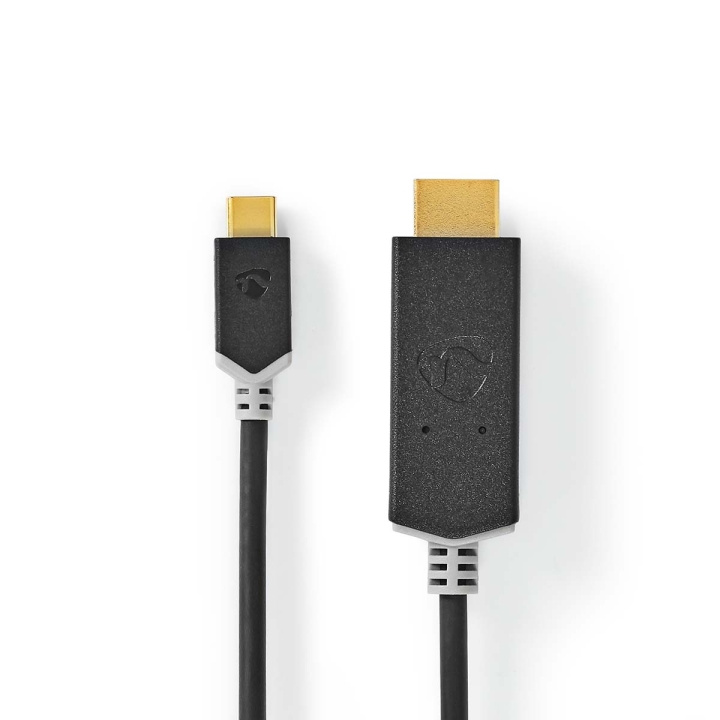 Nedis USB-C™ Adapter | USB 3.2 Gen 1 | USB-C™ Hann | HDMI ™ -kontakt | 4K@60Hz | 1.00 m | Rund | Gull belagt | PVC | Antrasitt | Boks i gruppen Elektronikk / Kabler og adaptere / HDMI / Adaptere hos TP E-commerce Nordic AB (C07962)