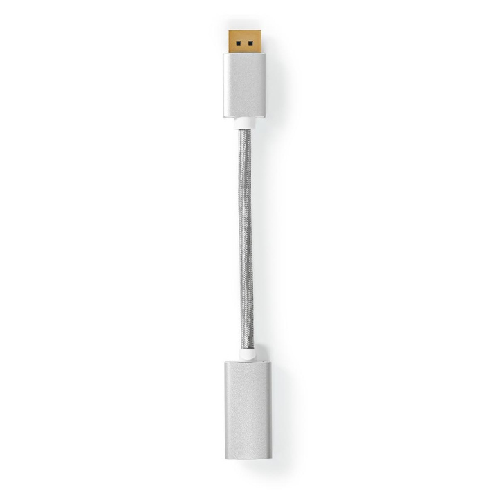 Nedis Displayport-kabel | DisplayPort Han | HDMI™ Output | 4K@60Hz | Gull belagt | 0.20 m | Rund | Flettet | Sølv | Deksel Vindusboks i gruppen Elektronikk / Kabler og adaptere / HDMI / Adaptere hos TP E-commerce Nordic AB (C07964)