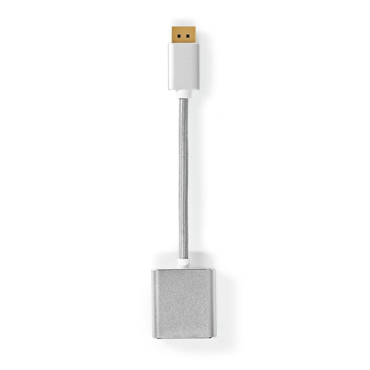 Nedis Displayport-kabel | DisplayPort Han | DVI-D 24+1-Pins Hun | 1080p | Gull belagt | 0.20 m | Rund | Flettet | Sølv | Deksel Vindusboks i gruppen Datautstyr / Kabler og adaptere / DisplayPort / Kabler hos TP E-commerce Nordic AB (C07965)