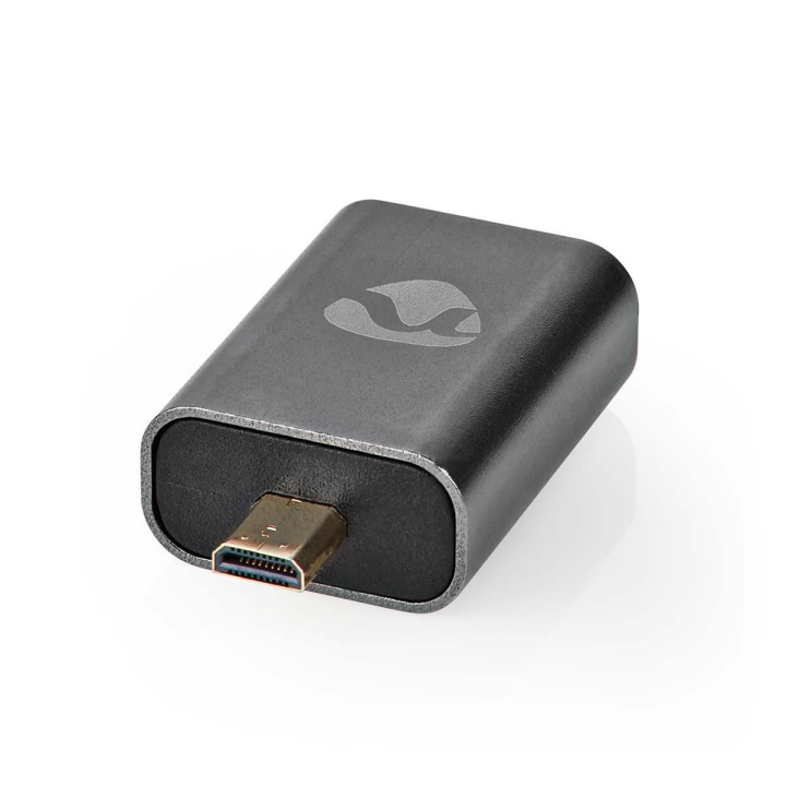 Nedis HDMI™ Adapter | HDMI ™ mikrokontakt / HDMI™ Han | HDMI™ Output | Gull belagt | Rett | Aluminium | Gun Metal Grå | 1 stk. | Deksel Vindusboks i gruppen Elektronikk / Kabler og adaptere / HDMI / Adaptere hos TP E-commerce Nordic AB (C07980)