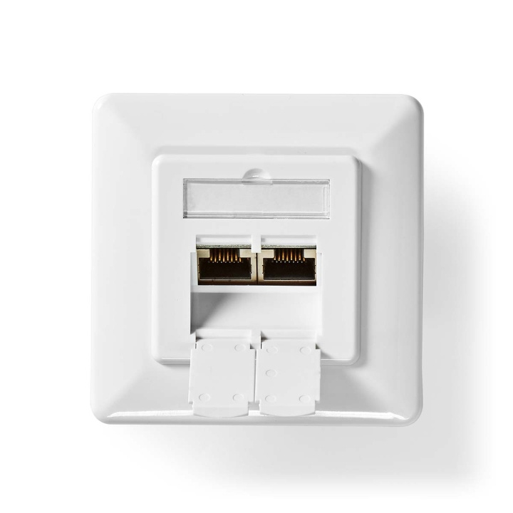 Nedis Nettverksveggboks | I veggen | 2-Port port(s) | CAT6a | Rett | Hunn | Gull belagt | PVC | Hvit | Boks i gruppen Datautstyr / Kabler og adaptere / Nettverk / Stikkontakter hos TP E-commerce Nordic AB (C08009)