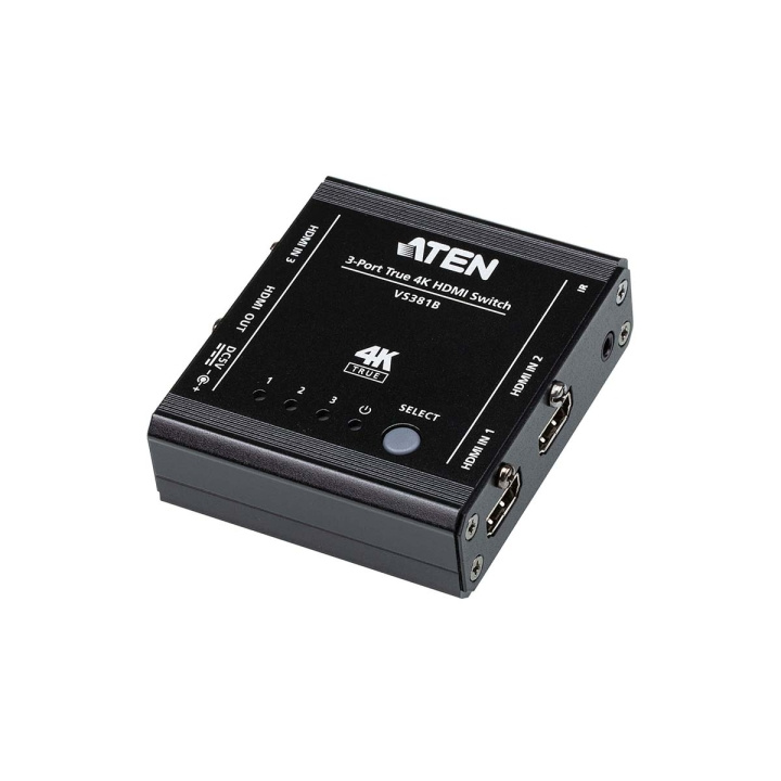 ATEN Ekte 4K HDMI-bryter med 3 porter i gruppen Elektronikk / Kabler og adaptere / HDMI / Adaptere hos TP E-commerce Nordic AB (C08024)