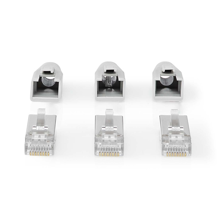 Nedis RJ45-kontakt | RJ45 Pass Through | Solid/Stranded FTP CAT6a | Rett | Gull belagt | 10 stk. | PVC | Grå / Hvit / Sort | Boks i gruppen Datautstyr / Kabler og adaptere / Nettverk / Adaptere og koblinger hos TP E-commerce Nordic AB (C08039)