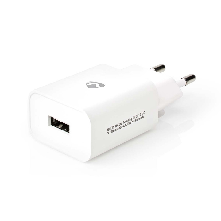 Nedis vegg lader | 12 W | Hurtigladefunksjon | 1x 2.4 A A | Antall utganger: 1 | USB-A | Ingen Kabel Inkludert | Single Voltage Output | Hvit i gruppen SMARTTELEFON & NETTBRETT / Ladere og Kabler / Vegglader / Vegglader USB hos TP E-commerce Nordic AB (C08261)