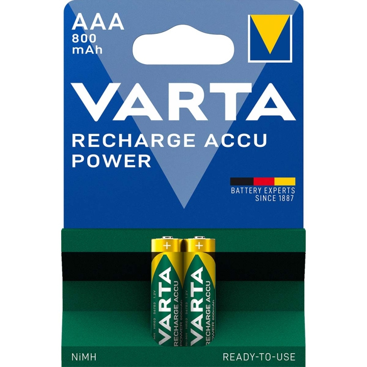 Oppladbare Ni-MH batteri AAA | 1.2 V DC | 800 mAh | Forhånds ladet | 2-Blister i gruppen Elektronikk / Batterier & Ladere / Oppladbare batterier / AAA hos TP E-commerce Nordic AB (C08279)