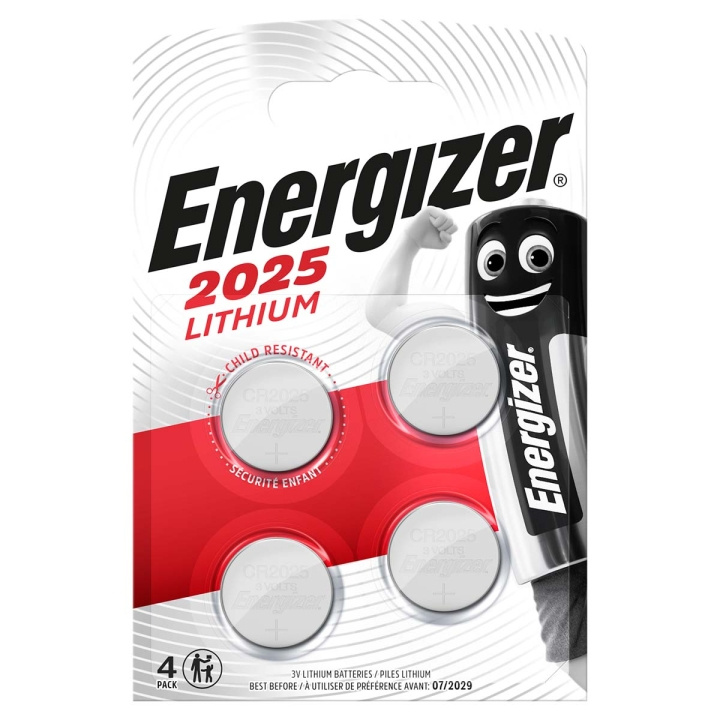 Lithium knappecellebatteri CR2025 | 3 V DC | 4-Blister | Sølv i gruppen Elektronikk / Batterier & Ladere / Batterier / knappcelle hos TP E-commerce Nordic AB (C08288)