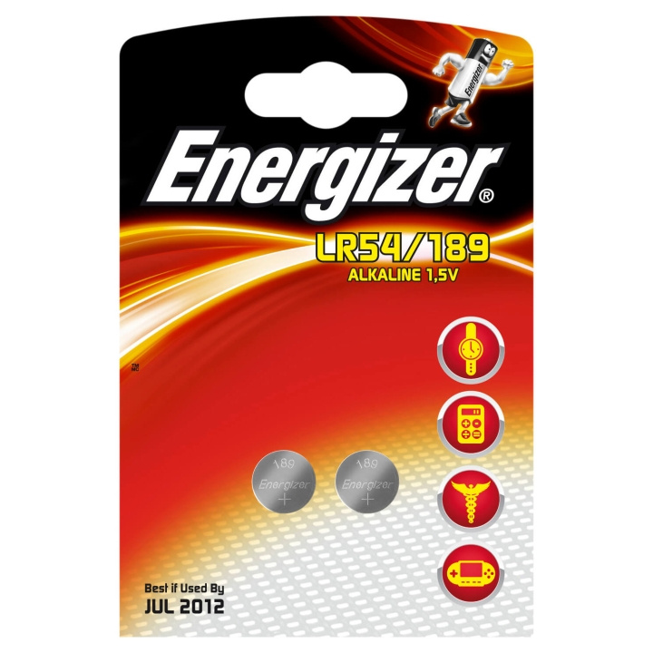 Energizer Batteri LR54/189 2-pakning i gruppen Elektronikk / Batterier & Ladere / Batterier / knappcelle hos TP E-commerce Nordic AB (C08419)