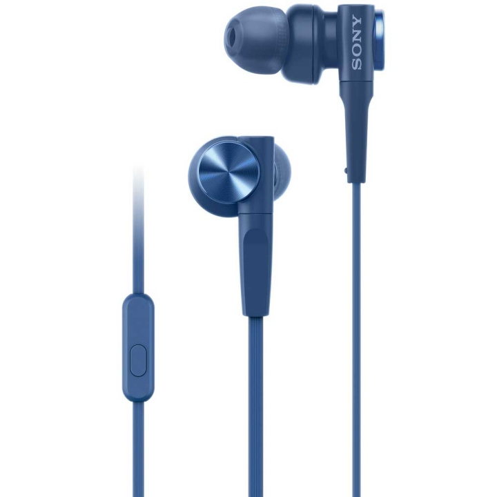 Sony Headset MDR-XB55AP Blå i gruppen Elektronikk / Lyd & Bilde / Hodetelefoner & Tilbehør / Hodetelefoner hos TP E-commerce Nordic AB (C08645)