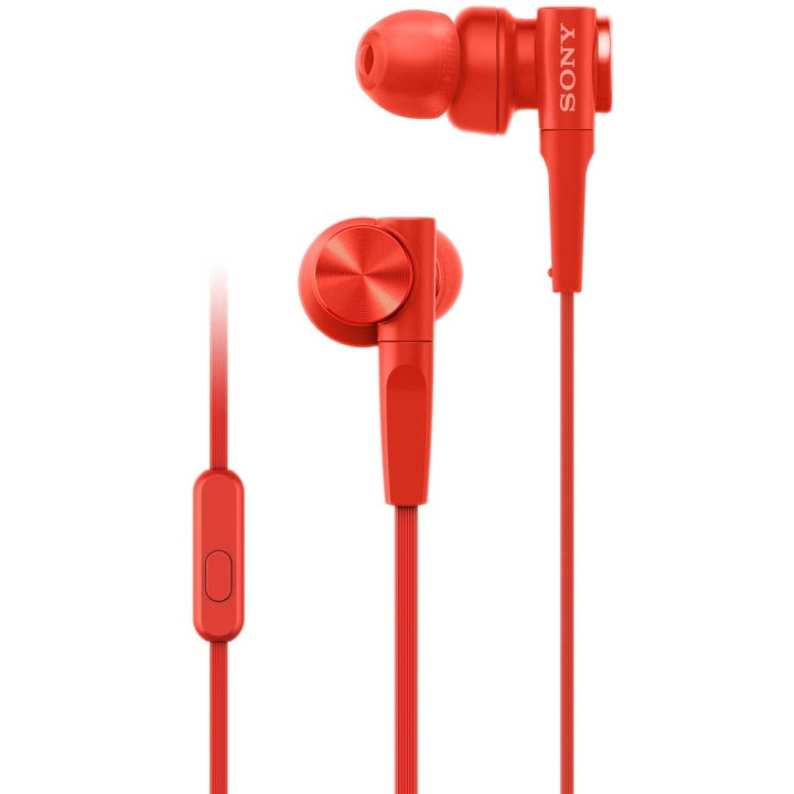 Sony Hodetelefoner MDR-XB55AP In-Ear-mikrofon med rød ledning i gruppen Elektronikk / Lyd & Bilde / Hodetelefoner & Tilbehør / Hodetelefoner hos TP E-commerce Nordic AB (C08646)