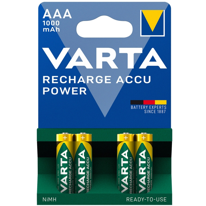 Varta Laddningsbart batteri AAA 1000 i gruppen Elektronikk / Batterier & Ladere / Batterier / AAA hos TP E-commerce Nordic AB (C08712)