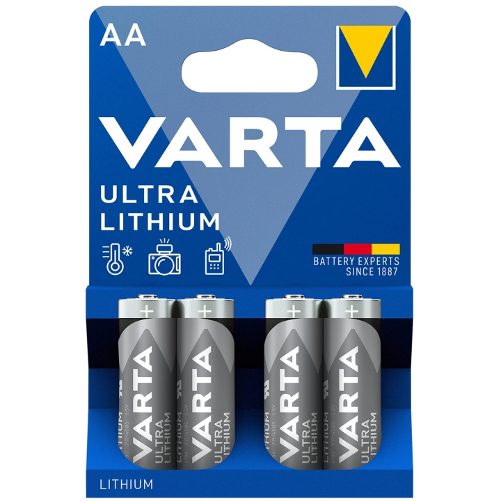 Varta Ultra litium AA / LR6-batteri 4-pk i gruppen Elektronikk / Batterier & Ladere / Batterier / AA hos TP E-commerce Nordic AB (C08715)