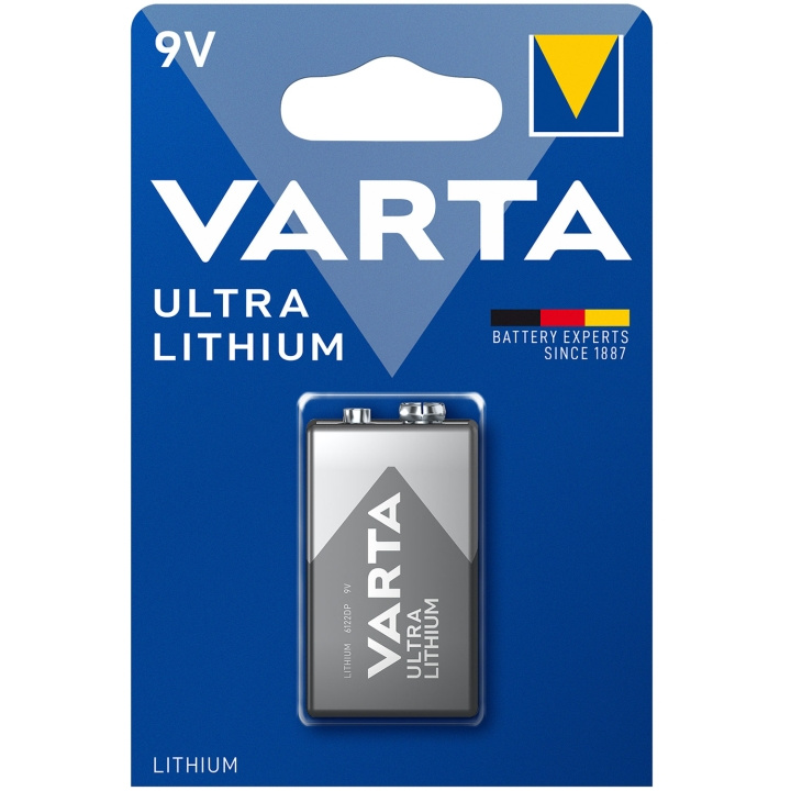 Varta Ultra Lithium 9V Batteri 1-pac i gruppen Elektronikk / Batterier & Ladere / Batterier / 9V hos TP E-commerce Nordic AB (C08716)