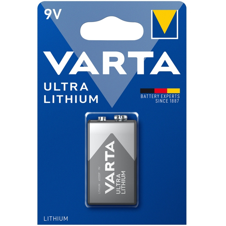 Varta Ultra litium 9V-batteri 1-pk i gruppen Elektronikk / Batterier & Ladere / Batterier / 9V hos TP E-commerce Nordic AB (C08716)