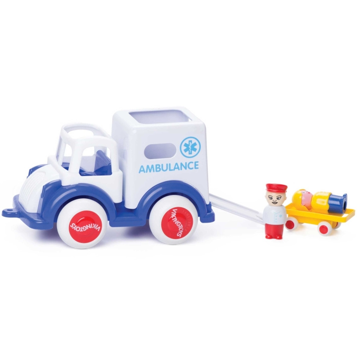 VikingToys Jumbo-ambulanse med to figurer og en båre i gruppen LEKER, BARN OG BABY / Leker / Lekebiler hos TP E-commerce Nordic AB (C08722)