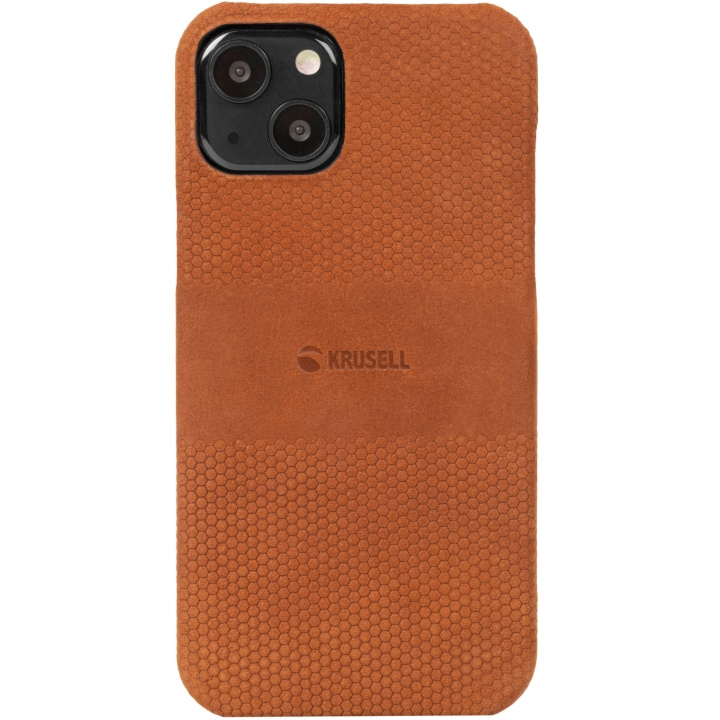 Krusell Leather Cover iPhone 13 Cognac i gruppen SMARTTELEFON & NETTBRETT / Mobilbeskyttelse / Apple / iPhone 13 / Deksel hos TP E-commerce Nordic AB (C08758)