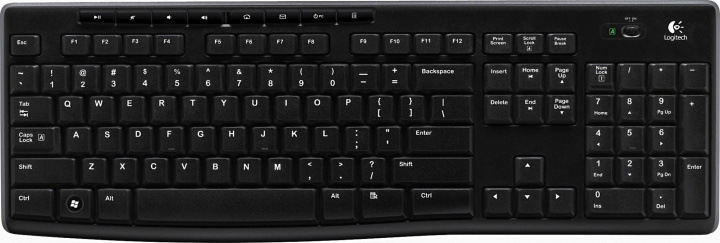 Logitech K270, trådlöst tangentbord, USB Nano-mottagare, nordisk, sv i gruppen Datautstyr / Mus & Tastatur / Tastatur / Trådløs hos TP E-commerce Nordic AB (C09056)