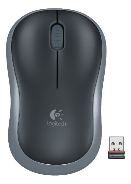 Logitech Trådløs mus M185 - svart/grå i gruppen Datautstyr / Mus & Tastatur / Mus / Trådløs hos TP E-commerce Nordic AB (C09061)