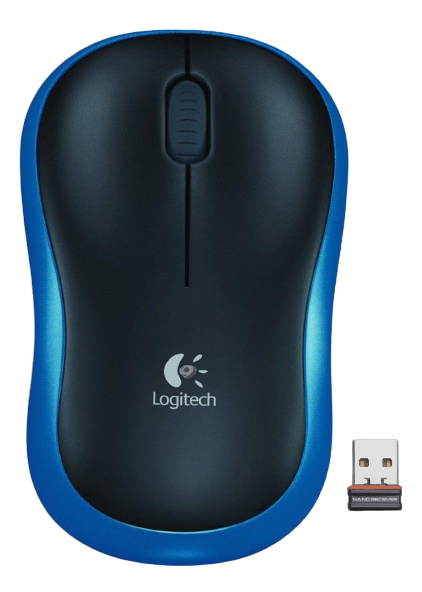 Logitech Trådløs mus M185 - blå i gruppen Datautstyr / Mus & Tastatur / Mus / Trådløs hos TP E-commerce Nordic AB (C09062)