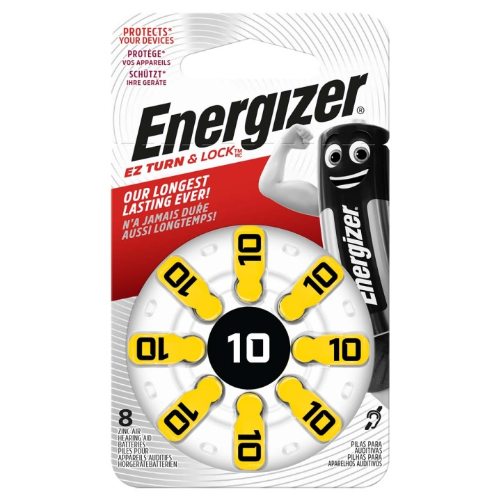 Energizer Sinc-Air Batteri PR70 Type 10 | 1.4 V DC | 92 mAh | Antall batterier: 8 stk. | Høreapparat | Sølv i gruppen Elektronikk / Batterier & Ladere / Batterier / Høreapparatbatterier hos TP E-commerce Nordic AB (C09197)