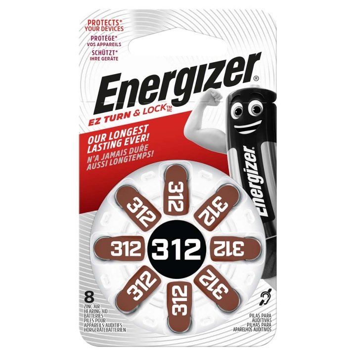 Energizer Sinc-Air Batteri PR41 Type 312 | 1.4 V DC | 184 mAh | 8-Blister | Høreapparat | Sølv i gruppen Elektronikk / Batterier & Ladere / Batterier / Høreapparatbatterier hos TP E-commerce Nordic AB (C09198)