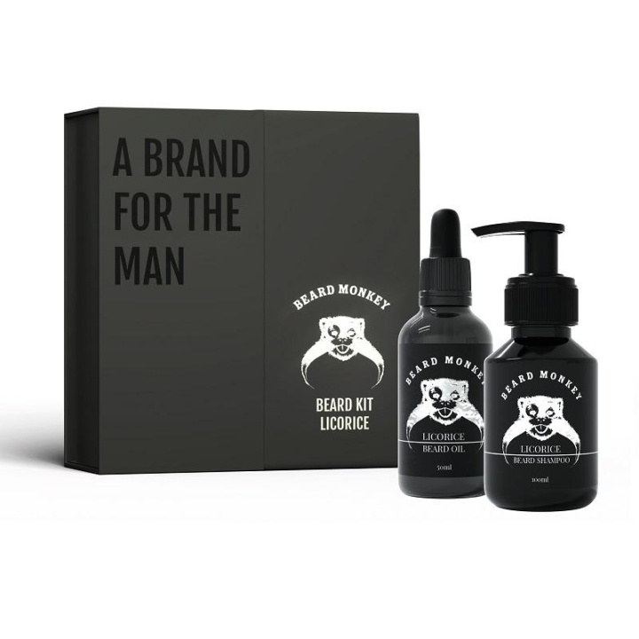 Giftset Beard Monkey Beard Kit Licorice 2021 i gruppen HELSE OG SKJØNNHET / Gavesett / Gavesett for ham hos TP E-commerce Nordic AB (C09336)