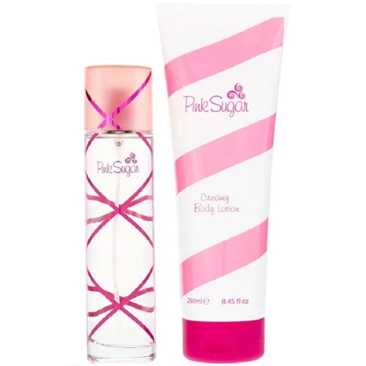 Aquolina Gavesett Pink Sugar Edt 100 ml + Body Lotion 250 ml i gruppen HELSE OG SKJØNNHET / Gavesett / Gavesett for henne hos TP E-commerce Nordic AB (C09381)
