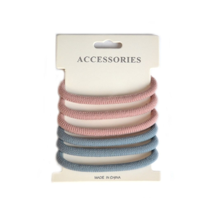 Hårsnodd Basic - Blå/Rosa i gruppen HELSE OG SKJØNNHET / Hår & styling / Hårtilbehør hos TP E-commerce Nordic AB (C09612)