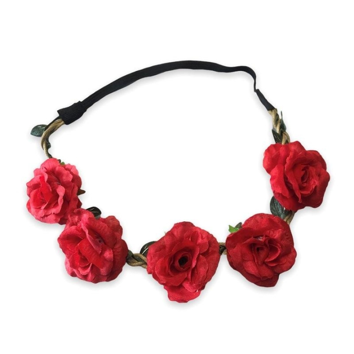 Hairband Blossom - Red i gruppen HELSE OG SKJØNNHET / Hår & styling / Hårtilbehør hos TP E-commerce Nordic AB (C09886)